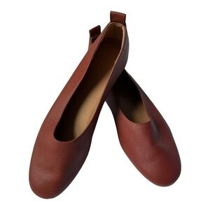Everlane Brick Color Italian Leather Day Glove Ballet Flat Size 11 NWOT